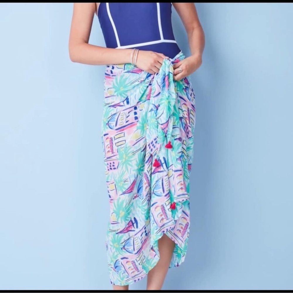 STELLA & DOT MODAL SAILBOAT SUMMER SHEER WRAP SCARF